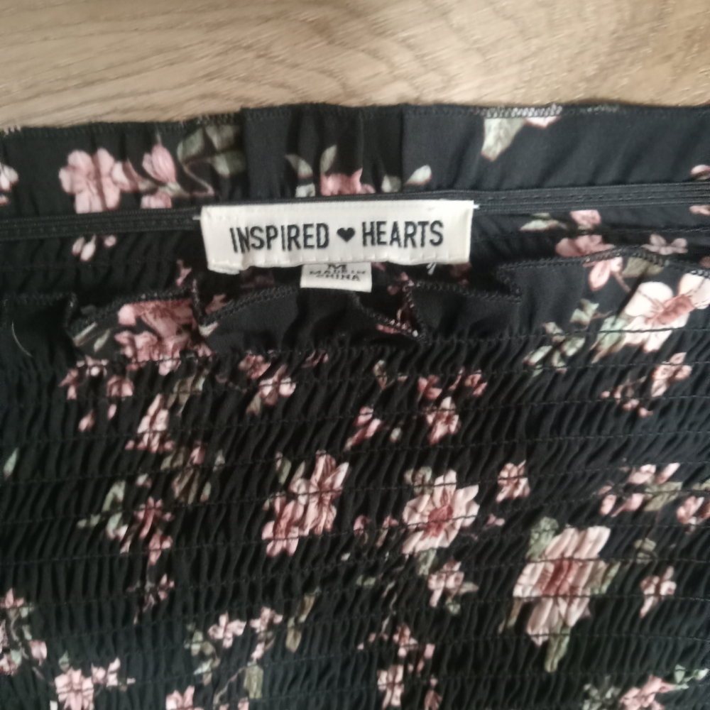 Inspired Hearts Black and Pink Floral Jumpsuit